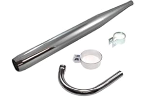 STREETPARTS24 Tuning Auspuff + 32mm Steck Krümmer Set passend für Zündapp C CS GTS KS 50 Typ 517 529