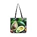 Produktbild Fresh Avocado mit Olivenöl und Honig auf Holz B Canvas Tote Handtasche Schultertasche Crossbody Taschen Geldbörse für Damen und Herren Einkaufstasche