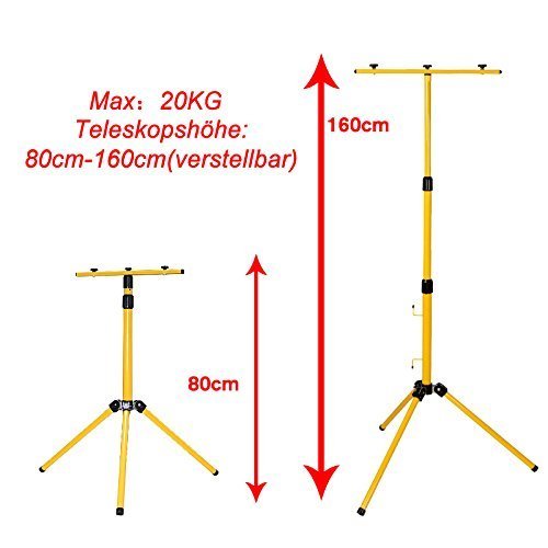 Hengda® 2X 50W LED WarmWeiß Fluter Stativ für Strahler Scheinwerfer Worklampe Baustrahler Flutlicht Arbeitsleuchte - 6