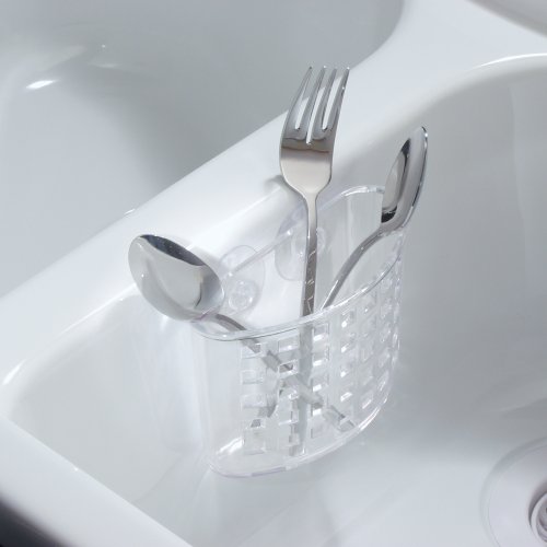 InterDesign 38800EU Suction Besteckhalter, Durchsichtig - 2