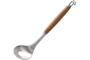 UPKOCH Cucchiaio per Polpette in Acciaio Inossidabile per Polpette in Acciaio Inossidabile per Paletta Cucchiaio per Polpette Antiaderenti con Manico in Legno per Cucinare in Cucina
