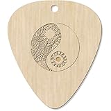 7 pro Packung Azeeda 7 x \'Gemustertes Yin & Yang\' Plektrum / Picks (GP00017747)