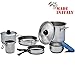 Produktbild Kochtopf Set 9 teilig aus Edelstahl für 5 Personen. Topf, Sieb, Milchtopf, Kasserolle, Deckel und Pfanne mit abnehmbarem Griff. Geeignet alle Herdarten. Stapelbares Camping Kochgeschirr für Reisen