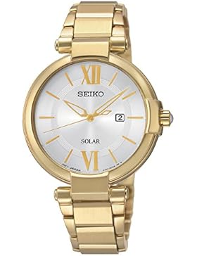 Seiko Damen-Armbanduhr Analog Quarz Edelstahl beschichtet SUT158P1