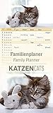 Familienplaner Katzen 2020 - Familientermine - Familientimer (21 x 45) - 5 Spalten - Wandplaner - Familienkalender by