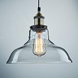 CLAXY Vintage Industrial Glass Ceiling Lamp Shade Pendant Light ()