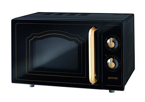 Gorenje MO 4250 CLB Stand-Mikrowelle mit Grillfunktion / 700 W / Garraum 20 L / matt-schwarz / Classico Collection