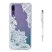 Produktbild Grandoin Huawei P20 Pro Hülle, 2 in 1 Ultra Dünne Schale Luxus Ultra Dünn Weich TPU Bumper Case Silikon Schutzhülle Handy Tasche für Huawei P20 Pro (weißer Lotus)