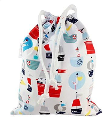 Kids Cotton Wash Bag Drawstring Small - Message in a Bottle