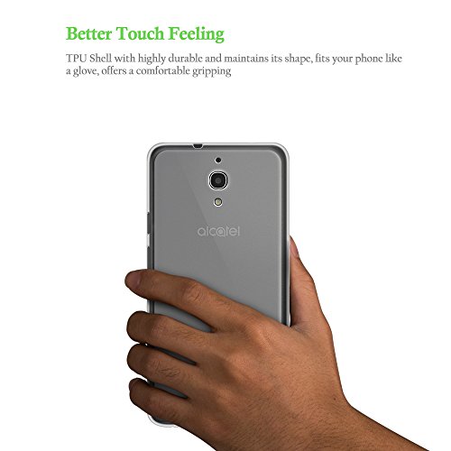 Funda para Alcatel Pixi 4 6 0  4G  Olycism Ultra-delgado Transparente  Ajuste Perfecto  Shock Absorci  n  Anti Ara  azos  Flexible TPU Silicona Case Protecci  n Estuche Cover Transparent Blanco 