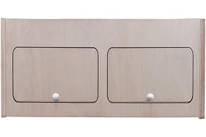 MONSTER SHOP Szafka górna kampera, 2-drzwiowa, górna szafka, centralna ścianka działowa, do kampera, furgonetki, do przechowywania, lekka, lita, sklejka brzozowa, niemalowana, zawiasy zatrzaskowe, wstępnie wywiercone otwory, zestaw montażowy