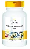 Warnke Health Products Calcium and magnesium citrate, vegan, without magnesium stearate, 180 capsules