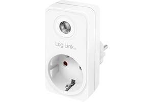 LogiLink Steckdosenadapter (1x CEE 7/3 Schutzkontakt) mit Dämmerungssensor