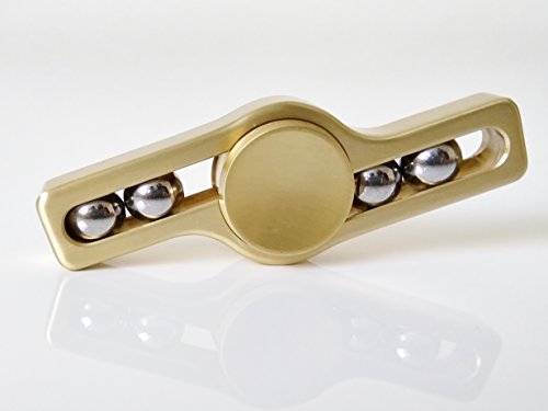 ukteczone Ball-Buster Executive Premium EDC Fidget Hand Spinner ADHD Stress Relief Toy 100% Brass Hybrid Ceramic Bearing (Brass)