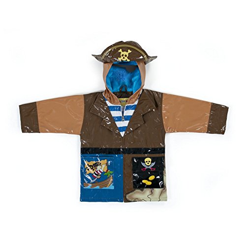 Kidorable Baby Boys Brown Pirate Eye Patch Hat Hooded Rain Coat 12-18M