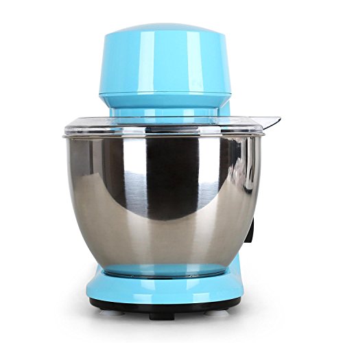 Klarstein Carina Azzura Küchenmaschine Teigknetmaschine (800 Watt, 6-stufige Geschwindigkeit, 4 Liter Schüssel) blau - 5