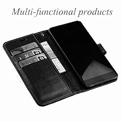 Alternative view of D-kandy for Motorola Moto G5 Plus +, Vintage Leather Flip Wallet Case Stand with Card Holder Magnetic Cover for Motorola Moto G5 Plus + - Black
