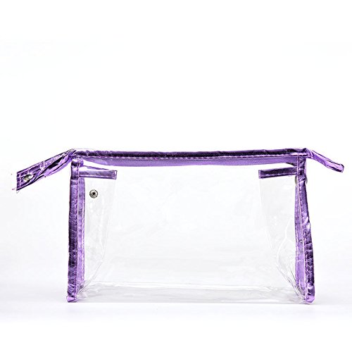 Velishy(TM) Clear PVC Plastic Zipper Travel Cosmetic Toiletry Bag