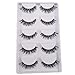5 Pairs Soft Long Black Cross False Eyelashes Makeup Eye Lash Extension