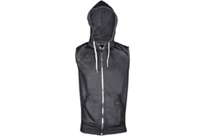 NOROZE Men's Sleeveless Sweatshirt Hoodie Casual Zip-Up Sweatshirt Drawstring Tank Top S-4XL