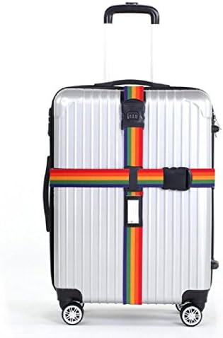 Cross Luggage Straps, Cooliya Adjustable Suitcase Security Belt Plus Luggage ID Slot Travel Accessories (Multicolor)
