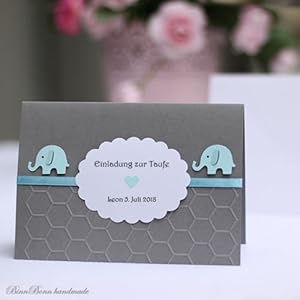 10 Einladungskarten Einladung Taufeinladung Taufe Jungs Baby Handarbeit binnbonn