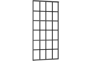 vidaXL Skjutdörr ESG-glas och aluminium 90x205 cm