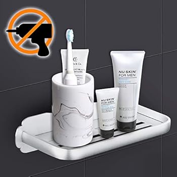 WEISSENSTEIN Badablage ohne Bohren aus Edelstahl - selbstklebende