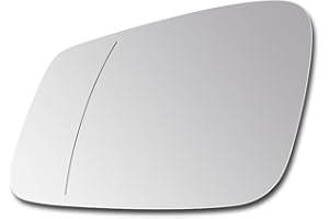 SENZEAL Cristal de Espejo Izquierdo Lado del Conductor Calefactado con Placa de Soporte para BMW F01 F07 F10 F11 F20 F21 F22 F30 F31 F32 F34 F36 i3 51167285006 51167285005 (Izquierda)