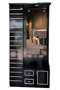 THE WOODEN  Dressing Table with Mirror and Storage for Bedroom Furniture for Women/Girls, Makeup Table, 3 Drawers, 7 Shelf Storage with Mirror for Bedroom