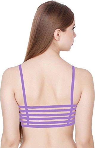 Hrv Womens Straps Back Padded Bralette Bra Removable Pads