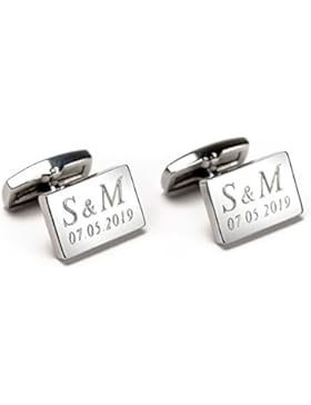 Manschettenknöpfe mit Text-Gravur | echte Diamantgravur | individuell gravieren lassen