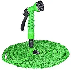 First Choice Magic Hose 15 m Plastic Expandable Pipe for car wash Water Spray Gun