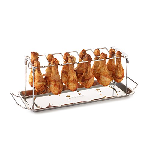 barbecook Hähnchenschenkel-Halter Grillzubehör, grau, 42×16,5×14 cm