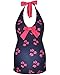 The Essential One - Floral Maternity Tankini - Navy Coral - 10 - EOM128