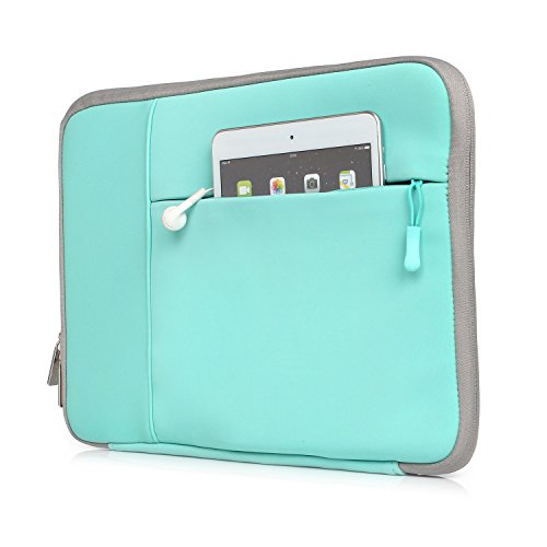 Ivencase® stoßfest Neopren Laptop Sleeve Tasche Hülle Beutel Für 15-15.6 Zoll Laptop / Notebook / Macbook Pro 15 / Macbook Pro Retina Display 15 – Teal-Gray - 5