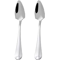 Cuillères à Fruits BESTonZON - Lot De 4 - Acier Inoxydable - Bords Dentelés - Parfait Pour Kiwi, Glace...