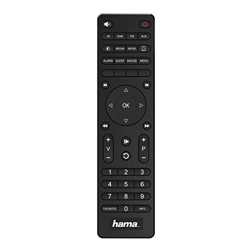 Hama Internetradio IR110M (WLAN/LAN, Fernbedienung, USB-Anschluss mit Lade- und Wiedergabefunktion, Weck- und Wifi-Streamingfunktion, Multiroom, gratis Radio App), schwarz