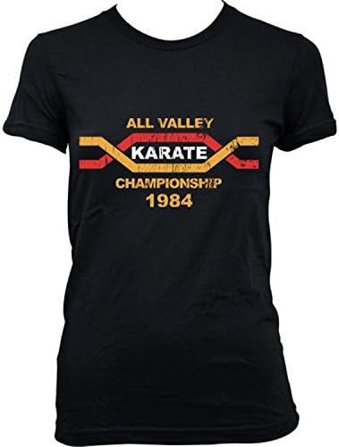 9347L All Valley Womens T-Shirt Karate Kid Cobra Kai Miyagi Do Bonsai Tree Kung-Fu Martial Arts(SmallBlack)
