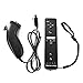 Produktbild XCSOURCE® 2 in 1 Nunchuck Controller und eingebautem Motion Plus Fernbedienung Set für Nintendo Wii und Wii U Konsole, Schwarz AC618