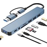 Orret Home Multiplexer Adapter 8 in 2 USB Type-C to USB A, USB C, SD/TF Card Reader &ndash; MacBook and Laptop Compatible Multi-Port USB