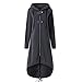 Price comparison product image Moonuy Ladies Windbreaker Coat Long Solid Coat with Pocket Women's Sweater Hooded Jacket Zipper Long Trench Coat Trench Winter Coat Hooded Jacket Sweat Jacket Top Pullover