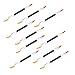 Gleader Lot of 10Pcs Double-ended Disposable Eye Shadow Applicators Lip Brush Beauty Tools