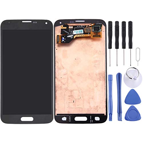ELECTRONICS MOBILEPHONE ACCESSORIES COU New LCD Screen and Digitizer Full Assembly for Galaxy S5 / G9006V / G900F / G900A / G900I / G900M / G900V(Black) (Color : Black)