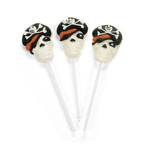 Piraten Totenkopf Lolly 12 Stück Piratenparty, Halloween Palandi®