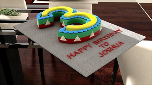 EURO TINS Gro? Zahlen-Backform DREI (3) f?r Geburtstag, Jubil?um (Gr??e 36 x 25 cm ? 7,5 cm tief) - 5