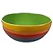 Produktbild Buzz Keramik Rainbow Stripe Design Salatschüssel für Picknicks, Grillen – Salatschüssel für Innenbereich/Außenbereich Esstisch – 20 cm