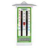 Thermomètre numérique max min - Serre de jardin - Mur intérieur ou extérieur *Indice IP65*