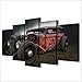 Produktbild YCOLLC Gerahmte Hd Gedruckt Moderne Wandkunst Leinwand 5 Panel Antike Hot Rod Oldtimer Auto Wohnkultur Wohnzimmer Malerei Modulare Bilder