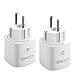 Produktbild WLAN Smarte Steckdose 2er Pack 16A, ANCCY Mini WiFi Steckdose Kompatibel mit Alexa und Google Home, APP Umschaltbare Timer Funktion Intelligente Steckdose, Unterstützung 2,4 GHz